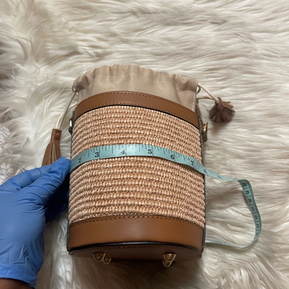 Borse in pelle Camel raffia bag - Picture 11 of 16